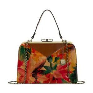 Patricia Nash Trikomo Frame Leather Handbag- NWT